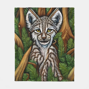 Couverture Polaire Joli Petit Lynx Kitten adorable