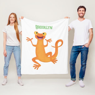 Couverture Polaire Joli triton orangé joyeux