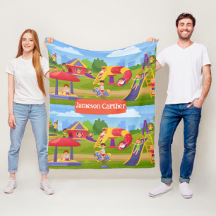 Couverture Polaire Jolie aire de jeu colorée pour enfants