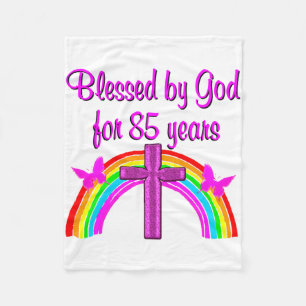 COUVERTURE POLAIRE JOLIE CROIX ROSE 85E ANNIVERSAIRE CONCEPTION