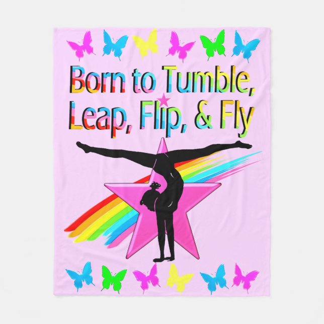 COUVERTURE POLAIRE JOLIE FILLE DE GYMNAST TUMBLING (Devant)