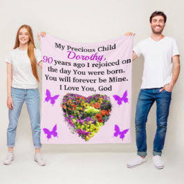 COUVERTURE POLAIRE JOLIE FLORALE PERSONNALISÉE 90E