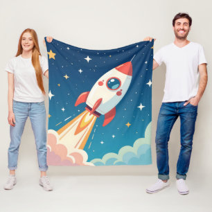 Couverture Polaire Jolie fusée spatiale qui décolle