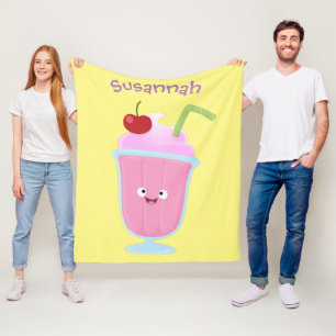 Couverture Polaire Jolie glace à la fraise dessin animé mignonne