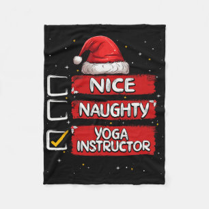 Couverture Polaire Jolie Méchante Liste de Noël de l'Instructeur de Y