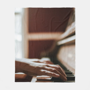 Couverture Polaire Jolie oeuvre Piano