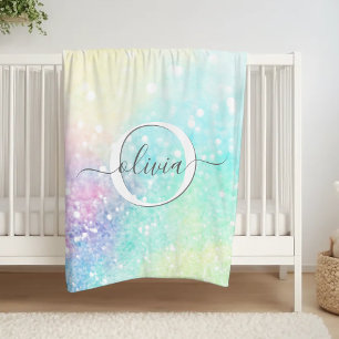 Couverture Polaire Jolie Parties scintillant Holographique Iridescent