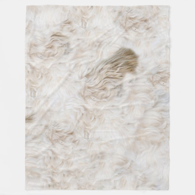 COUVERTURE POLAIRE JOLIMENT DOUX CURLY DOG FUR FLEECE BLANKET (Devant)