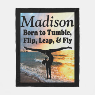 COUVERTURE POLAIRE JOLIMENT PERSONNALISÉ GYMNAST FLEECE BLANKET