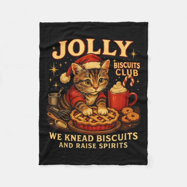 Couverture Polaire Jolly Biscuits Club We Knead Cat Xmas  (Devant)