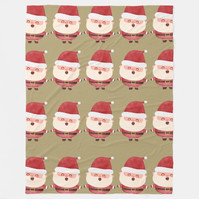Couverture Polaire Jolly Père Noël Motif (Devant)