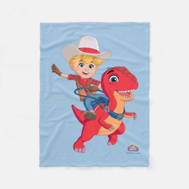 Couverture Polaire Jon et Blitz | Dino Ranch (Devant)