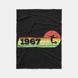 Couverture Polaire Joueur de badminton Vintage 1967 Birthday Shuttle