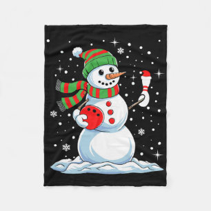 Couverture Polaire Joueur de bowling amusant Xmas lumières Snow Bowli