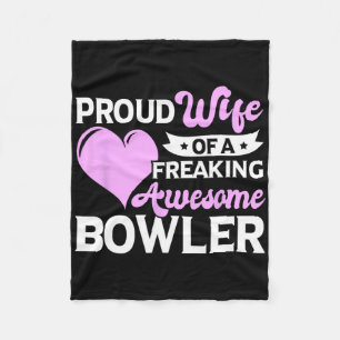 Couverture Polaire Joueur de bowling entraîneur Bowler épouse
