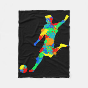 Couverture Polaire Joueur de football garçons enfants hommes jeunesse