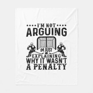 Couverture Polaire Joueur de hockey argumenter cadeau Drôle Hockey