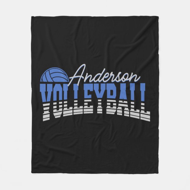 Couverture Polaire Joueur de volley-ball personnalisé AJOUTER UN NOM  (Devant)