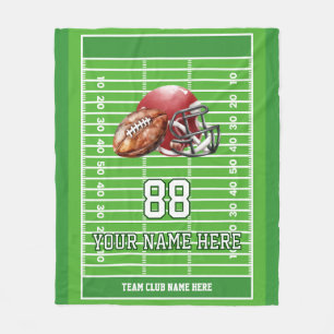 Couverture Polaire Joueur d'équipe de football personnalisé