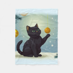 Couverture Polaire Joueur Noël Kitten