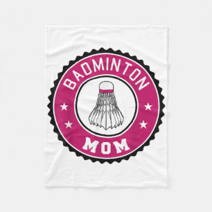 Couverture Polaire Joueuse de badminton maman raquette sportive mère