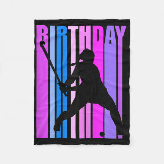 Couverture Polaire Joueuse de hockey sur gazon pour l'anniversaire de