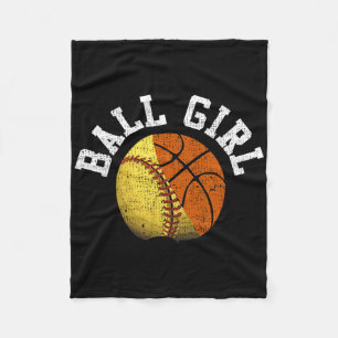 Couverture Polaire Joueuse de softball de fille drôle