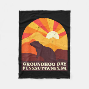 Couverture Polaire Jour de la marmotte Punxsutawney Pa Hommes Femmes