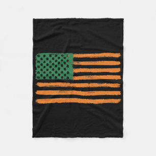 Couverture Polaire Jour de la Saint-Patrick Drapeau Irlandais América