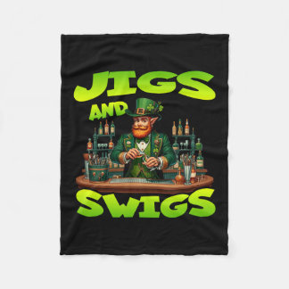 Couverture Polaire Jour de la Saint Patrick Jig Et Éperruques St Padd