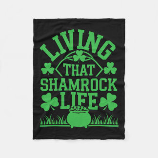 Couverture Polaire Jour de la Saint Patrick Shamrock irlandais Shenan