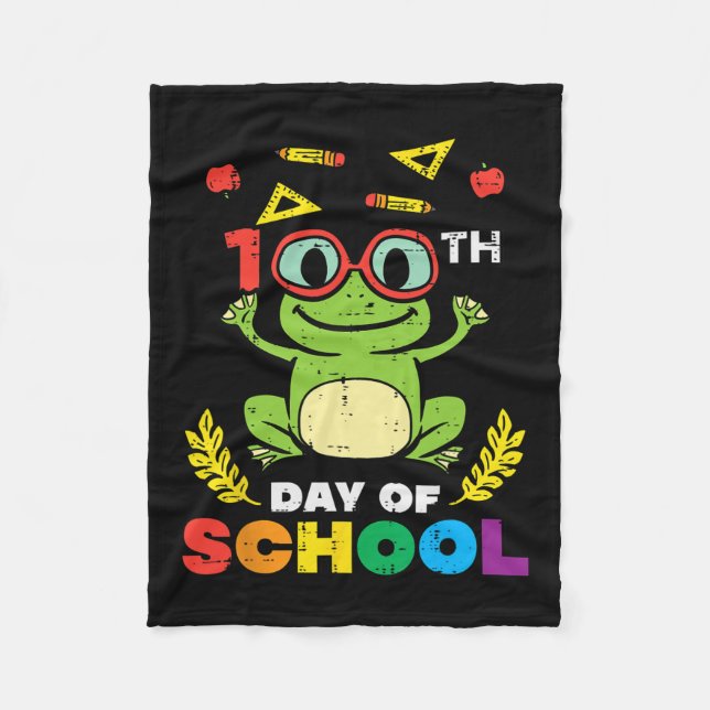 Couverture Polaire Jour De L'École Grenouille 100 Jours Enseignant Sm (Devant)