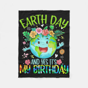 Couverture Polaire Jour des terres Et oui c'est mon anniversaire Tee