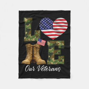Couverture Polaire Jour des vétérans américains drapeau militaire amé