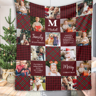 Couverture Polaire Jour férié Patchwork Plaid Famille 15 Photos
