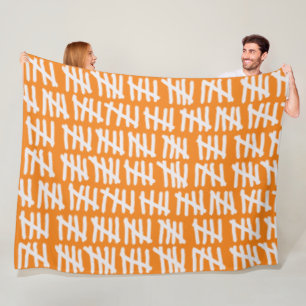 Couverture Polaire Jour Nombre Motif Blanc sur n'importe quelle coule