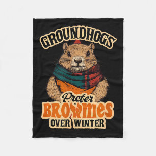 Couverture Polaire Journée de la marmotte drôle Les marmottes préfère