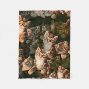 Couverture Polaire Journée internationale des chats - Motif de la tex