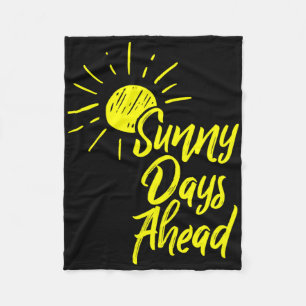 Couverture Polaire Jours De Soleil À L'Avance Dessin Jaune Et Amour É