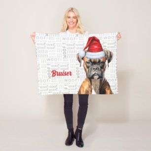 Couverture Polaire Jours fériés de Noël de chien de boîte mignonne