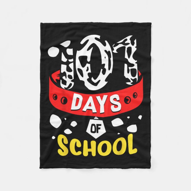 Couverture Polaire Jours scolaires T Chien dalmate 100e Sayings T (Devant)