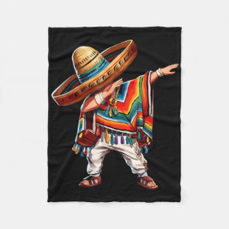 Couverture Polaire Joyeuse fête mexicaine 2025 Boy Dabbing Poncho Cin