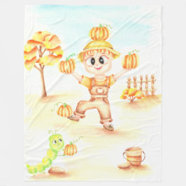 Couverture Polaire Joyeuse moisson petit gingembre garçon
