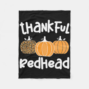 Couverture Polaire Joyeuse rousse Thanksgiving Femme rousse 1