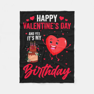 Couverture Polaire Joyeuse Saint-Valentin & Oui C'est Mon Anniver