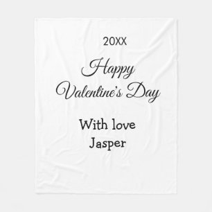 Couverture Polaire Joyeuse Saint-Valentin nom amour simple année styl