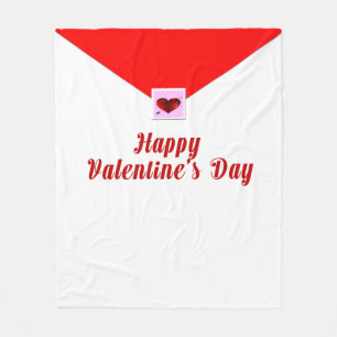 Couverture Polaire Joyeuse Saint-Valentin Plaid en Laine Polaire