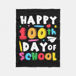 Couverture Polaire Joyeux 100ème Jour De L'École Enseignant Enfants 1