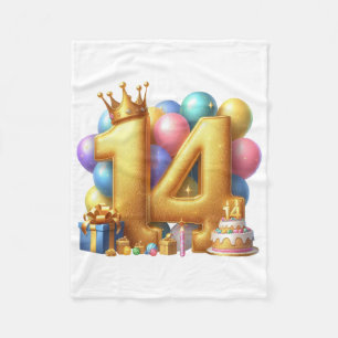 Couverture Polaire Joyeux 14ème anniversaire