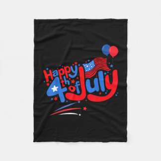 Couverture Polaire Joyeux 4 juillet jour de l'indépendance États-Unis